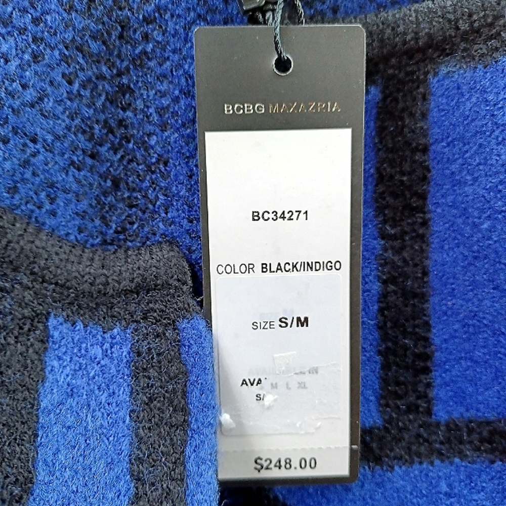 BCBGMaxAzria Geometric Sweater Cape Shawl Vest Wrap Ruana Poncho Cardigan NWT - Picture 11 of 12